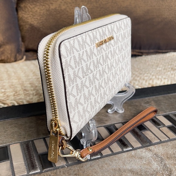 Michael Kors Jet Set Travel Lg Flat Multifunctional Phone Case-Wristlet-Wallet - Picture 12 of 16